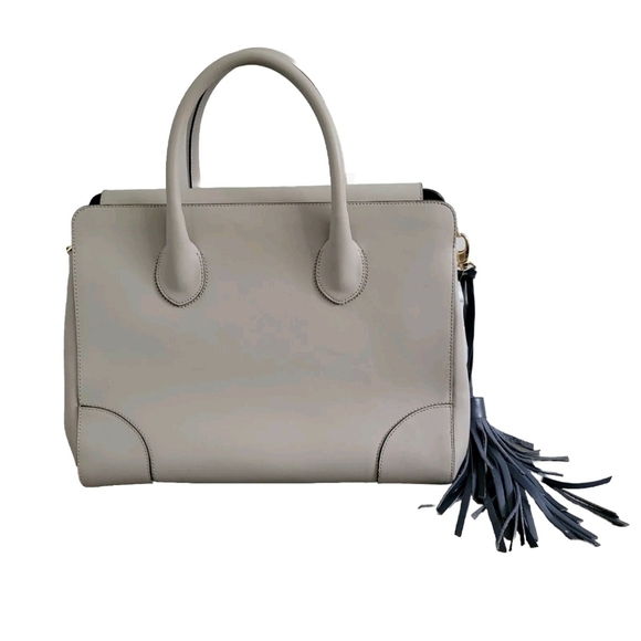 Alberta di Canio Leather Bag , Large ,Gray - Picture 1 of 6